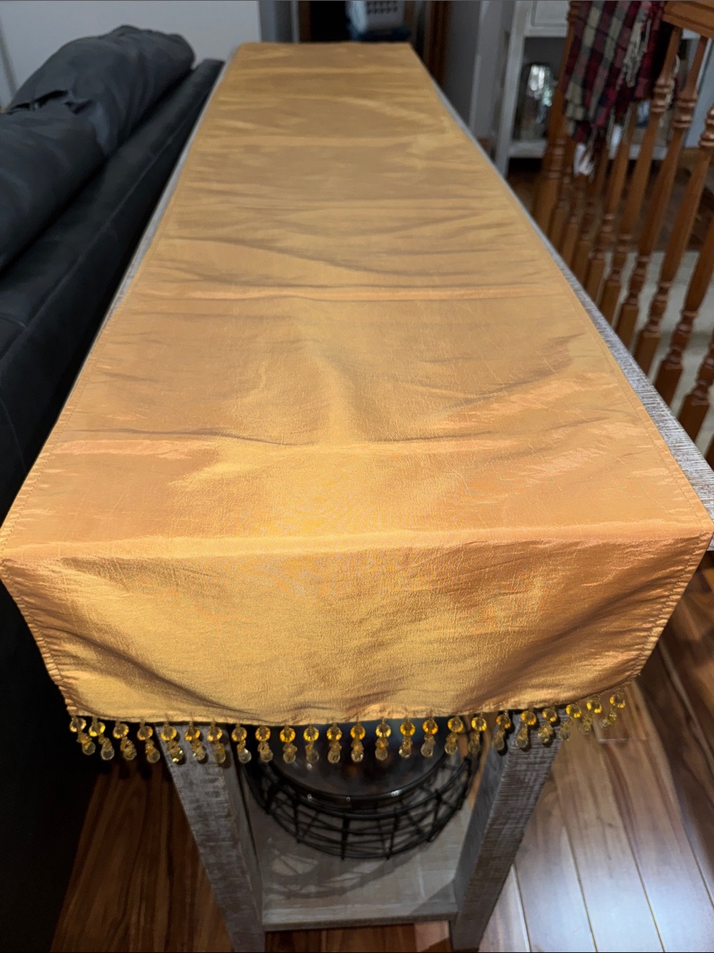 Fall Color Beaded Table Runner